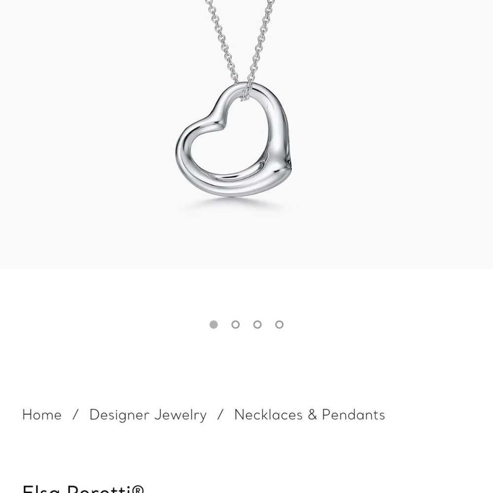 Tiffany & Co. Open heart pendant with silver chain - Picture 6 of 10